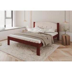 Cama 2P Madera respaldo tela
