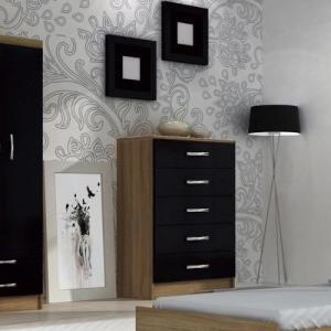 Comoda 5C Evidencia CP052 Imbuia/Preto