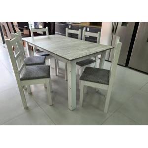 Juego Comedor 6S Nativa 152 Blanco S: 15 Blanco tapizada