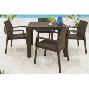Juego comedor exterior PVC 4S Atlanta Napoli Dining Rainbow