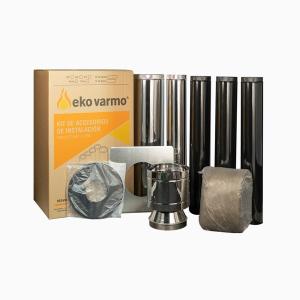 Kit instalacion calefactor TECHO 6" NEGRO