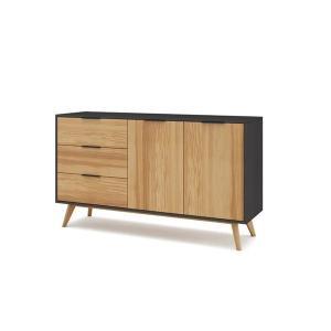 Rack bajo 2P 3C 2E Finestra LAVIS 9895PC Preto