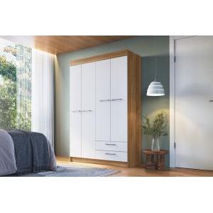 Ropero 4P 2C ArteCas Nogal/Blanco 470-60-4