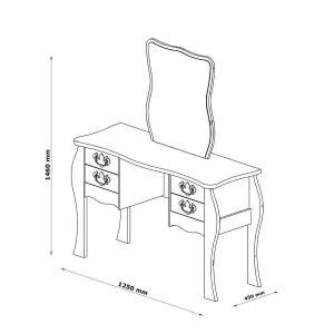 Tocador Camarim CH9067 Duda Rosa